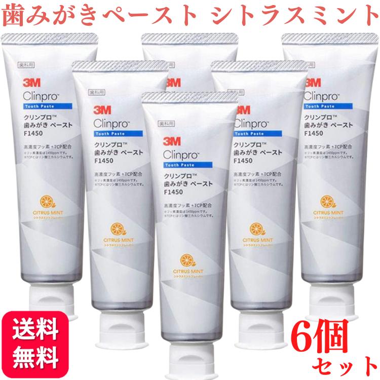 【6個セット】3M クリンプロ 歯みがきペースト F1450 シトラスミント 90g フッ素濃度1450ppm 歯科専売品