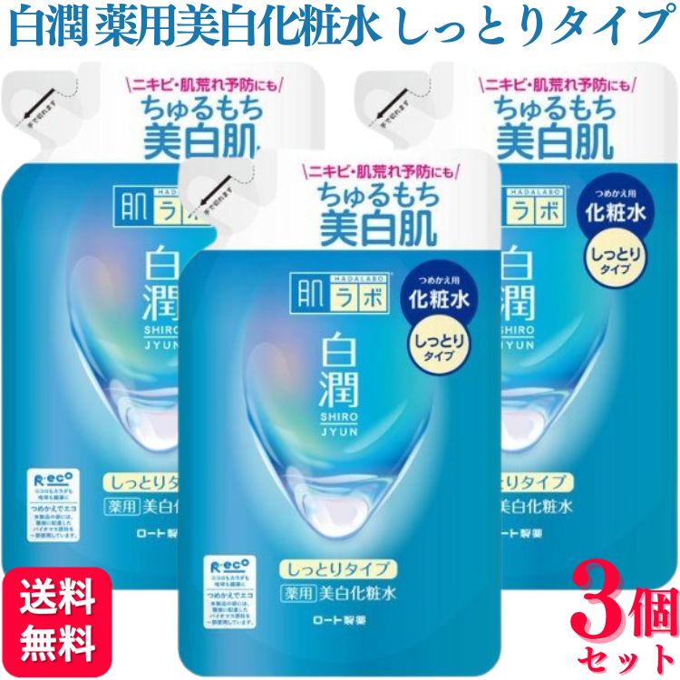 【3個セット】 ロート製薬 肌ラボ 白潤 薬用美白化粧水 しっとりタイプ つめかえ用 170ml 化粧水のサムネイル