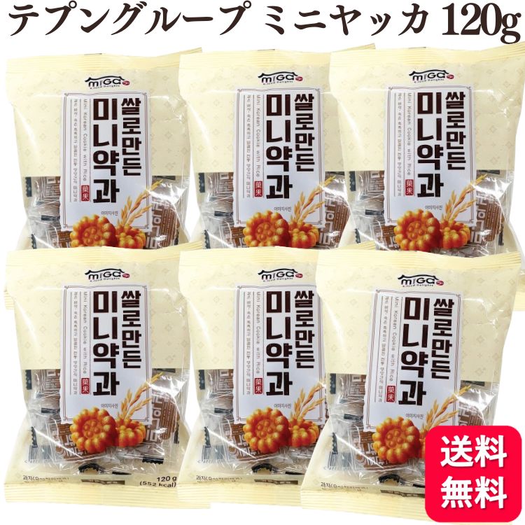 【送料無料】 【6個セット】 テプングループ ジャパン ミニ米ヤッカ 120g ミニヤッカ 個包装 ミニーヤッカ 韓国お菓子