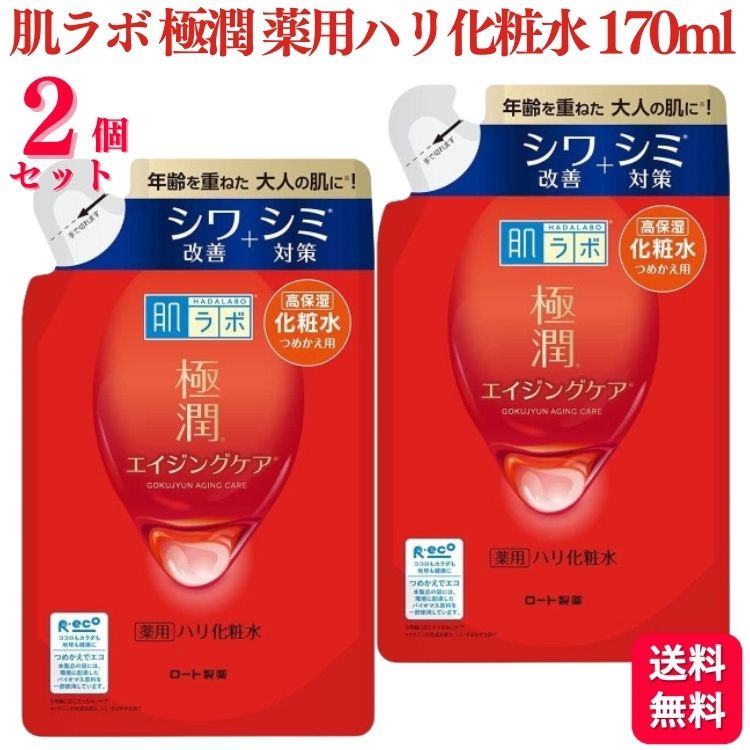 【2個セット】 ロート製薬 肌ラボ 極潤 薬用ハリ化粧水 詰替え用 170mL 化粧水 ハダラボのサムネイル
