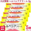 【第1類医薬品】【5個セット】 大正製薬 ヘルペシアクリーム 2g ヘルペス