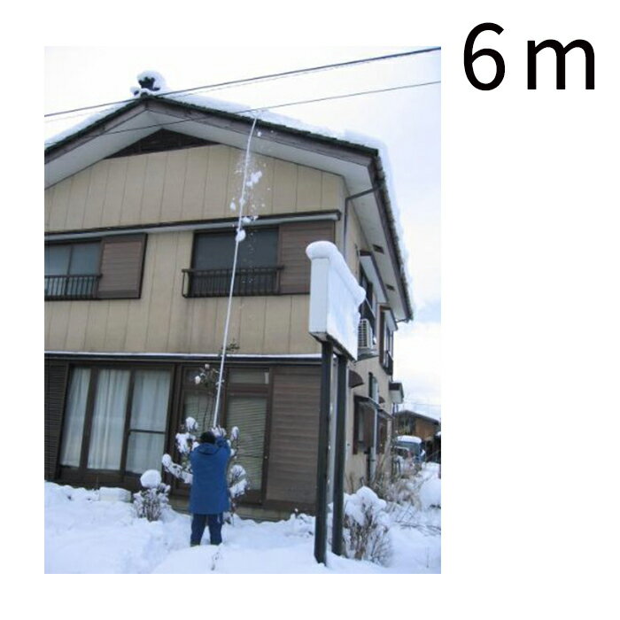 楽々雪降ろし＆雪庇・凍雪除去セット 6m - 雪 凍雪 雪降ろし 除去 冬 整備 掃除 雪かき 落葉集め 土砂集め 土ならし 屋根雪 高所 防災 災害