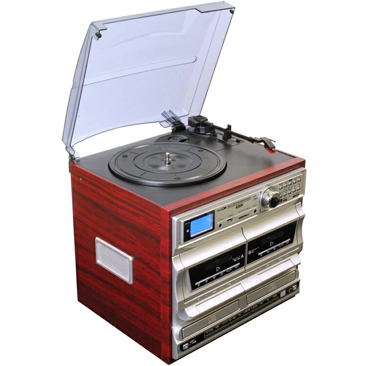 CD録音が出来るレコードプレーヤー CRC-1022 - レコーダー オーディオ 音楽 雑貨 家電 ラジオ AM FM FMステレオラジオ ドーナツ盤 シングル盤 レコード プレーヤー CDプレーヤー 録音 CD-R/RW