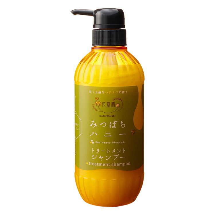 花蜜精みつばちハニートリートメントシャンプー 500ml 00110877 - シャンプー トリートメント 蜂蜜 はちみつ ノンシリコン エタノールフリー 保湿 ハチミツ アルガニアスピノサ核油 グリチルリチン酸2K（甘草由来） ヘアケア 髪の毛のサムネイル