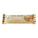 製品仕様 商品名 HEALTY SOY CHOCO キャラメル味 ソイパフクランチチョコレート ソイチョコ プロテインプラス＆ローカーボ JANコード 4520290921145 内容量 1本(30g) 栄養成分表示(1本(30gあたり)) エネルギー：149kcal たんぱく質：11.1g 脂質：8.2g 糖質：8.7g 食物繊維：0.2g 食円相当量：0.4g ※エリスリトール1.2gを除く糖質量7.5g 原材料名 チョコレート(全粉乳、砂糖、ココアバター、植物油脂、乳たんぱく、エリスリトール）（国内製造）、大豆パフ、キャラメルパウダー、カカオマス、ショートニング/乳化剤、香料、炭酸カルシウム、甘味料（ラカンカ抽出物） （一部に乳成分・大豆を含む） 商品説明 ソイパフクランチチョコレートシリーズ！ 求める栄養価と味のクオリティを両立したオリジナル・チョコレートを開発！ 栄養価を追求する食品をお召になられて『仕方ない』とお感じになられた事はありませんか？ 健康意識の高い方もご納得で食べて頂きたい『美味しい』チョコレートを追求し、製品のベースに使用しています。 パフはザクザク食感で高い満足感。キャラメル味で味のヴァリエーションが広がります。