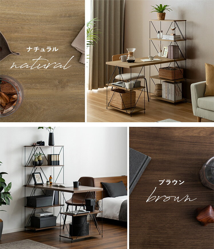 【4/4 20:00〜4/5まで!最大3,500円OFFクーポン配布中】 デスク 120cm幅 パソコンデスク 机 テーブル パソコンラック 収納棚 収納 ラック ワンルーム シンプル 工具不要 コンパクト 省スペース おしゃれ 北欧 作業台 ラック付きデスク PCデスク ワイヤーデスク [2]