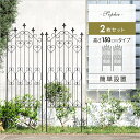 【9/1限定!P2倍&枚数限定5%OFFクーポン配布中】 アイアン フェンス ガーデニング 目隠し 庭 シンプル スチール アンティーク 高さ150cm 2枚組...