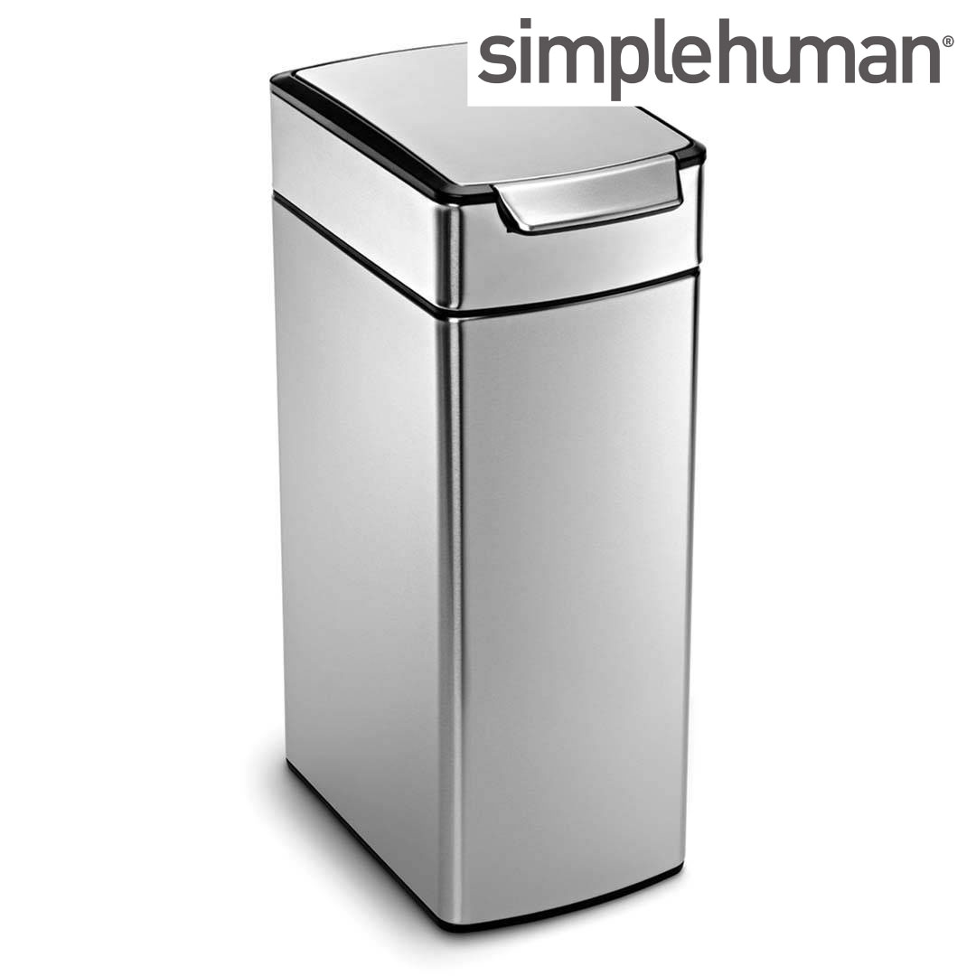 シンプルヒューマン simplehuman スリムタッチバーカン 40L SV 山崎実業 CW2016 ゴミ箱 正規店 40l スリムタッチバーカン ステンレス ふた付き フタ付き キッチン ダストボックス スリム ごみ箱 おしゃれ オフィス 業務用 新生活 【送料無料】