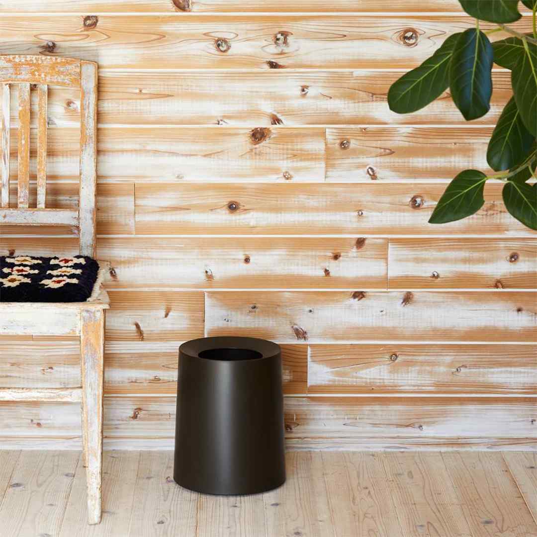 【ポイント10倍】レビュー特典あり 【TUBELOR HOMME 】丸型ダストボックス ウェンジブラウン ideaco ゴミ箱 トラッシュカン ダストボックス ごみ箱 チューブラー おしゃれ 一人暮らし インテリア ホテルライク ゴミ袋が見えない リビング 洗面所 寝室 洗面所 バス 新生活 新