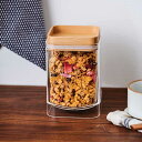 ビッテ biite 重なるキャニスター バンブー スクエア 900ml 412870 保存容器 スタッキングキャニスター キッチン 収納 リビング 小物入れ ショートパスタ シリアル ティーバッグ お茶 密閉 抗菌 消臭 シリコーン