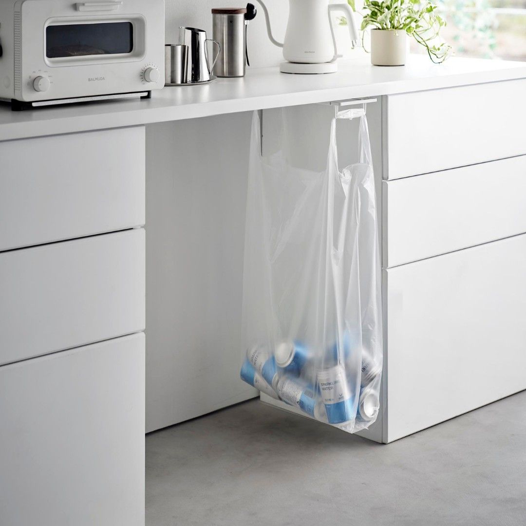 【ポイント5倍】 タワー tower テーブル下レジ袋ハンガー 山崎実業株式会社 3332 分別 ゴミ箱 省スペース ゴミ袋 スリムのサムネイル