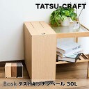 【ポイント10倍】 タツクラフト TATSU-CRAFT バスク リビングペール 30L 384861 ゴミ箱 ダストボックス 大容量 おしゃれ スタイリッシュ ウッド調