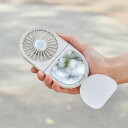 【ポイント10倍】 ライフオンプロダクツ Life on Products LEDミラー付 スリムファン LCAF020LW 扇風機 ハンディファン ミニ扇風機...