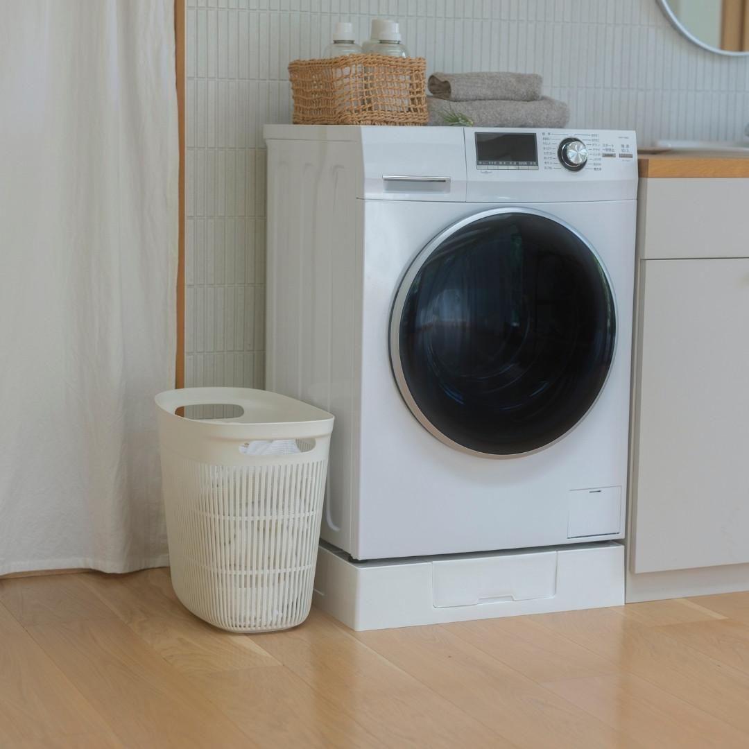 【ポイント10倍】 マーナ marna ランドリーバスケット ホワイト W665W 洗濯かご 収納 子供部屋 バスケット スリム 大容量 洗面所 ランドリー おしゃれ