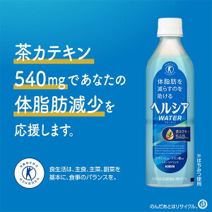キリン ヘルシア ウォーター 500mlPET×48本[24本×2箱] 【3〜4営業日以内に出荷】[同梱不可] 【送料無料※北海道追加料金※沖縄・離島不可】スポーツドリンク スポドリ 茶カテキン 特保 トクホ 特定保健用食品 500ml