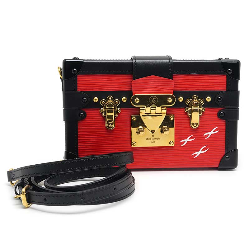 乐天商城 - 【中古】ルイヴィトン Louis Vuitton LV プティットマル M54651 エピ 2WAYショルダーバッグ レッド×ブラック【質屋鑑定品】
