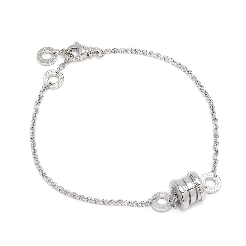 乐天商城 - 【中古】ブルガリBVLGARI ビーゼロワン ブレスレット 750WG ホワイトゴールド 腕回り約18.5cm 【質屋鑑定品】