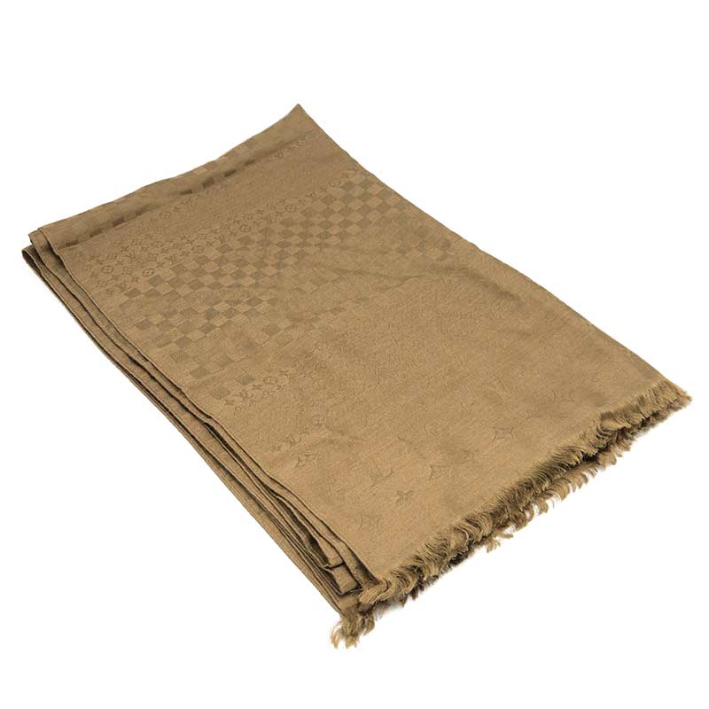 ❣️XmasバーゲンLV 大判スカーフ　カシミア＆シルク　美品‼️ ハイブランドルイヴィトンストールレディース向けファッション暖かい偽