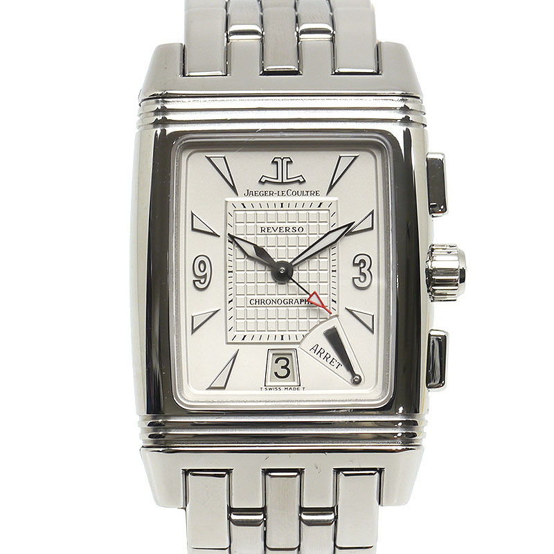 【中古】ジャガールクルト Jaeger LeCoultre レベルソ グランスポール 295.8.59 メンズ 手巻き SS シルバー文字盤 【質屋鑑定品】