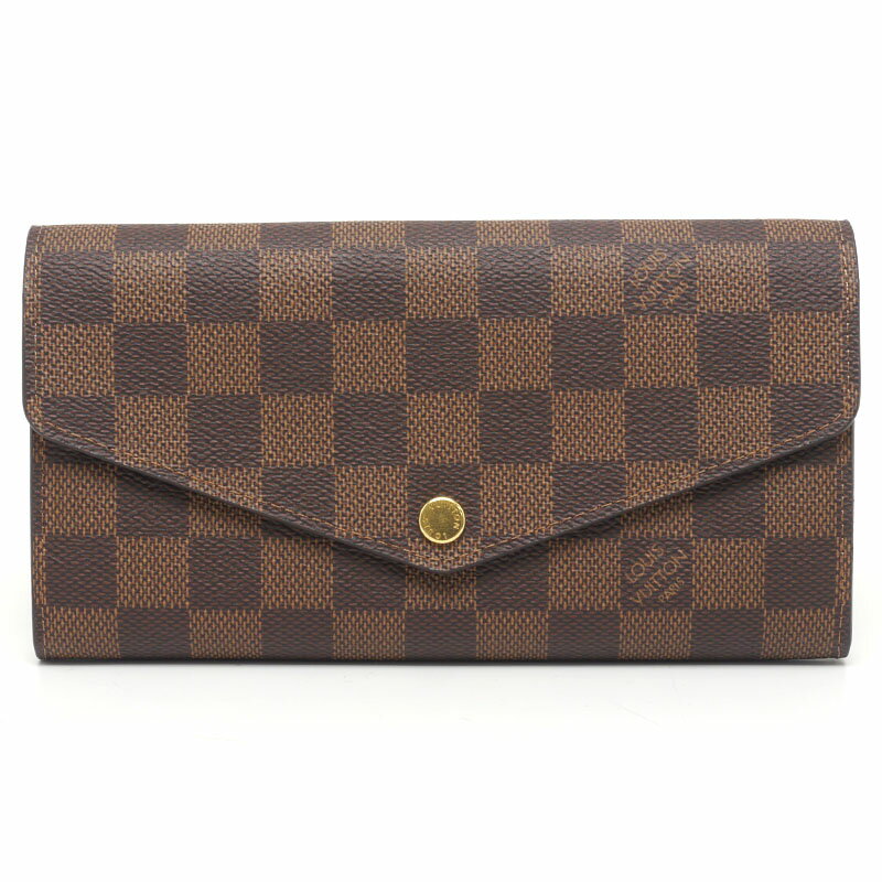 【中古】ルイヴィトン Louis Vuitton LV ポルトフォイユ・サラ N60114 ダミエ ローズバレリーヌ 長財布【質屋鑑定品】