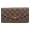 【中古】ルイヴィトン Louis Vuitton LV ポルトフォイユ・サラ N60114 ダミエ ローズバレリーヌ 長財布【質屋鑑定品】