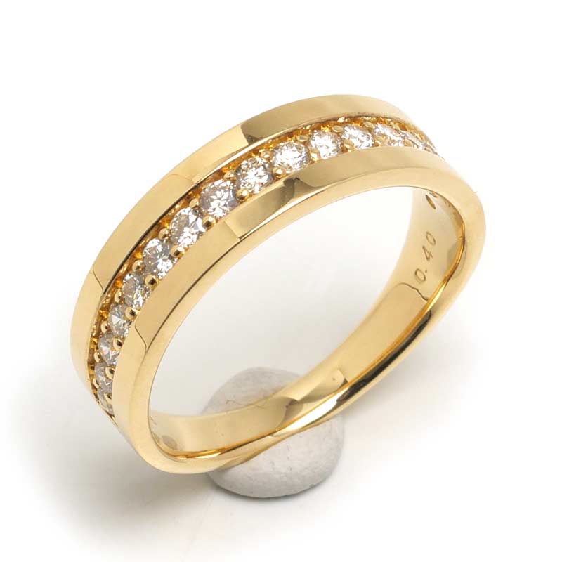 Rakuten - 【中古】ダイヤモンドリング 約11.5号 K18YG・ダイヤ0.40ct ハーフエタニティ【質屋鑑定品】