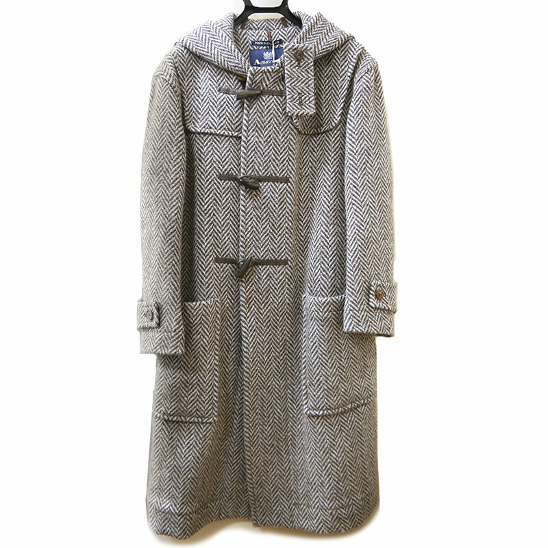 【中古】アクアスキュータム Aquascutum WINSTONE ダッフルコート 36 メンズ グレーブラウン系 ※未使用訳あり【質屋鑑定品】