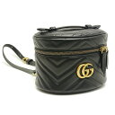 未使用｜【中古】グッチ GUCCI GGマーモント ミニ バックパック 598594 レザー ブラック リュック【質屋鑑定品】