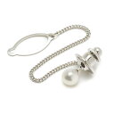 【中古】ミキモト MIKIMOTO タイタック K18WG・パール径6.0mm ホワイトゴールド 箱付【質屋鑑定品】