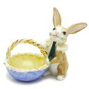 【中古】アイリッシュドレスデン IRISH DRESEN イースターバニー レースドール 兎 小物入れ【質屋鑑定品】