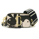 【中古】マークジェイコブス MARC JACOBS プレイボーイコラボ スナップショット ショルダーバッグ カメラバッグ レザー 黒【質屋鑑定品】