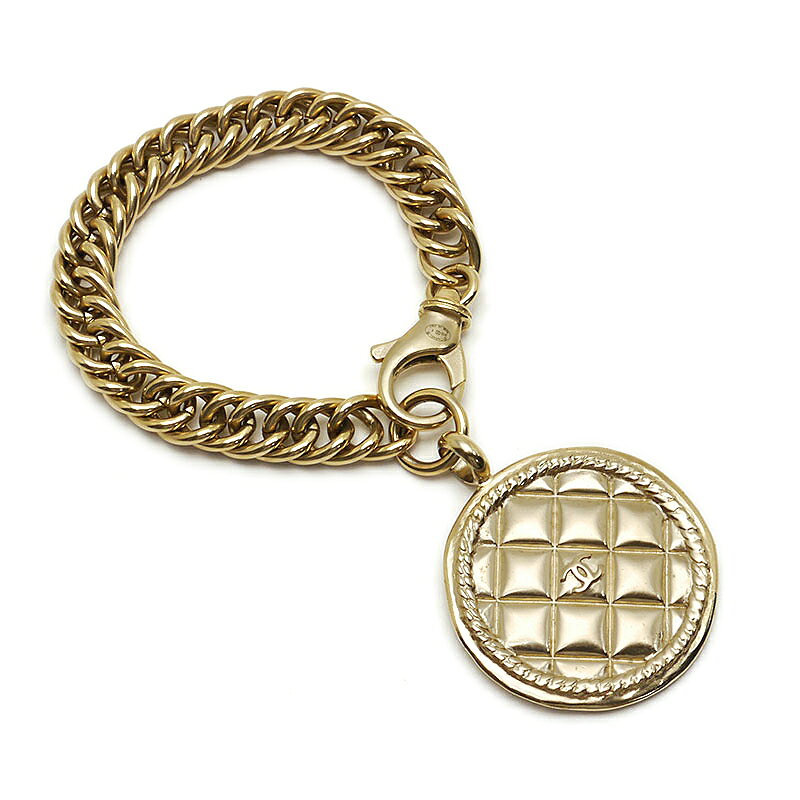 乐天商城 - 【中古】シャネル CHANEL マトラッセプレート ブレスレット メッキ（GP） B15K チャーム【質屋鑑定品】