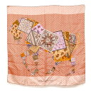 【中古】エルメス HERMES カレ90 「Cheval sur mon Carre(カレの馬に乗って)」 シルクスカーフ ピンク系 美品【質屋鑑定品】(4)