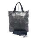 【中古】ボッテガヴェネタ BOTTEGA VENETA トートバッグ 273312 2WAY ショルダーバッグ ブラック 【質屋鑑定品】