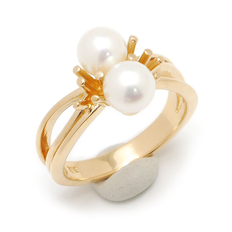 【中古】タサキ TASAKI パールリング #11 約11号 K18PG・パール径約6mm ピンクゴールド 指輪 美品【質屋鑑定品】