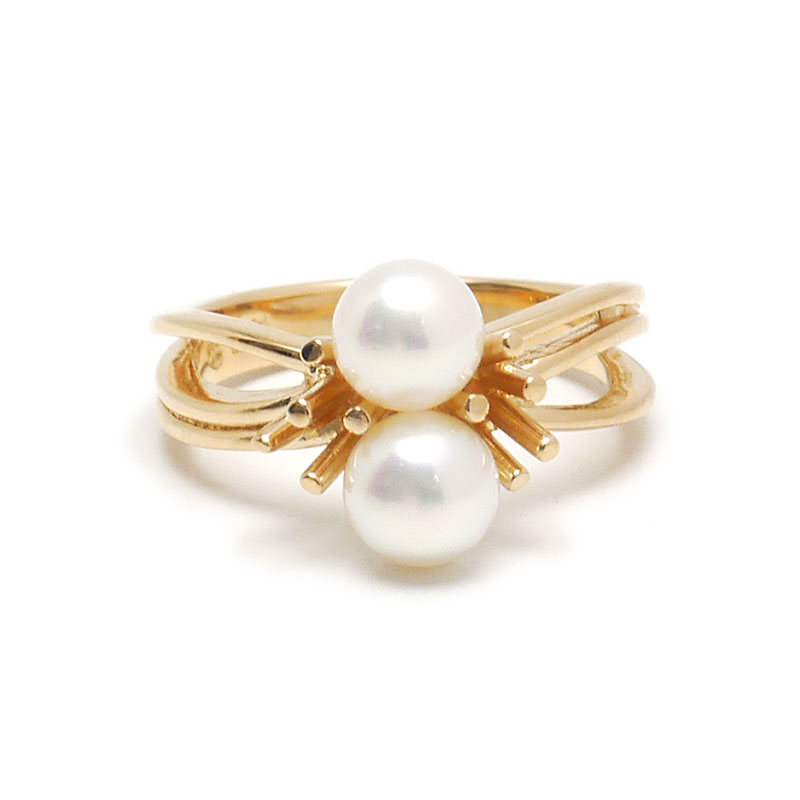 【中古】タサキ TASAKI パールリング #11 約11号 K18PG・パール径約6mm ピンクゴールド 指輪 美品【質屋鑑定品】