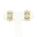 【中古】ミキモト MIKIMOTO ダイヤモンドイヤリング K18YG・ダイヤ1.00ct/1.00ct イエローゴールド 美品【質屋鑑定品】
