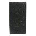 【中古】ルイヴィトン Louis Vuitton LV ポルトフォイユ・ブラザ M62900 モノグラム・シャドウ ブラック 黒 メンズ長財布【質屋鑑定品】