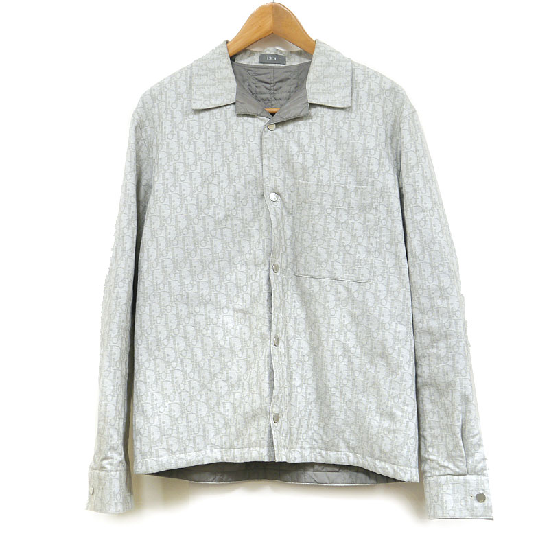 乐天商城 - 【中古】ディオール Christian Dior 中綿ジャケット 113C511A5046 21SS サイズ44 コットン メンズ グレー 【質屋鑑定品】