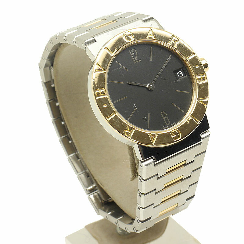 【中古】ブルガリ BVLGARI ブルガリブルガリ BB30SG ボーイズ クオーツ コンビ 黒文字盤【質屋鑑定品】
