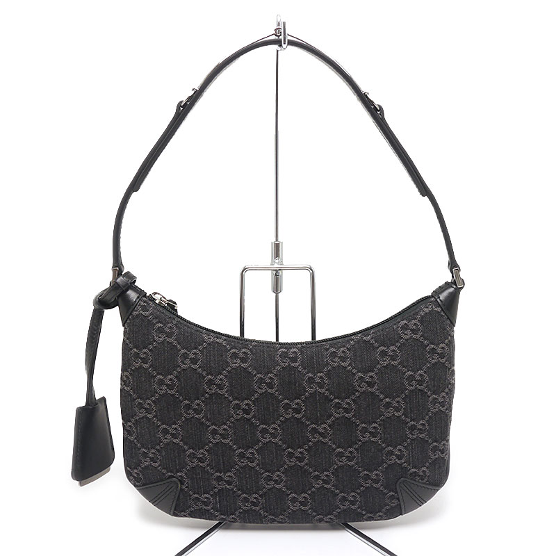 【中古】グッチ GUCCI ホースビットスリム スモールショルダーバッグ 774719 GGデニム レディース【質屋鑑定品】