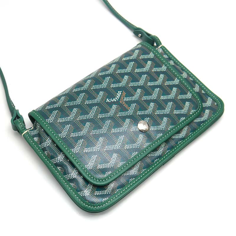 GOYARD ゴヤール プリュメ ショルダーバッグ ミニバッグ ショルダーポシェット イエロー レザー×PVC シルバー金具 GOYARD（ゴヤール） プリュメ ショルダーバッグ ミニバッグ ショルダー