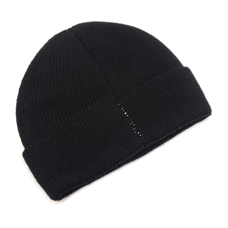 【中古】フェンディ FENDI ニットキャップ ビーニー ウール ブラック×ホワイト【質屋鑑定品】