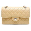 【中古】シャネル CHANEL クラシック スモール ハンドバッグ マトラッセ23 ベージュ×シルバー金具【質屋鑑定品】