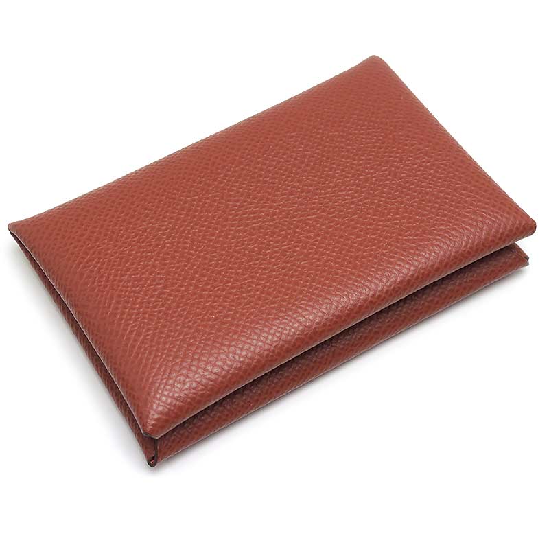 乐天商城 - 【中古】エルメス HERMES カルヴィ レザー カードケース U刻印 2022年【質屋鑑定品】