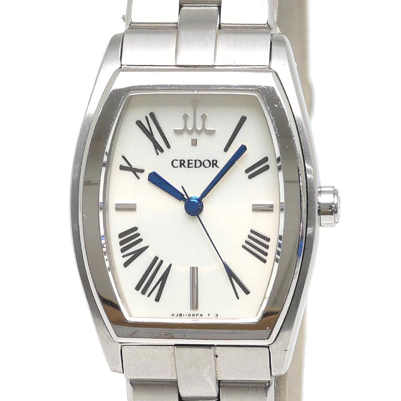 【中古】セイコー SEIKO クレドール シグノ アクア GSAS975 4J81-0AE0 レディース 腕時計 クォーツ SS【質屋鑑定品】