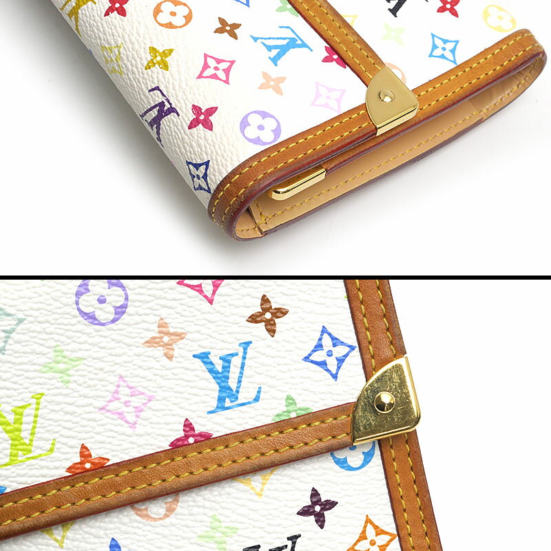 【中古】ルイヴィトン Louis Vuitton LV ポルトトレゾール インターナショナル M92659 モノグラムマルチカラー 3つ折り長財布【質屋鑑定品】