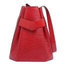 【中古】ルイヴィトン Louis Vuitton LV サックデポール M80197 エピ セミショルダーバッグ 赤 ※ポーチ欠品【質屋鑑定品】