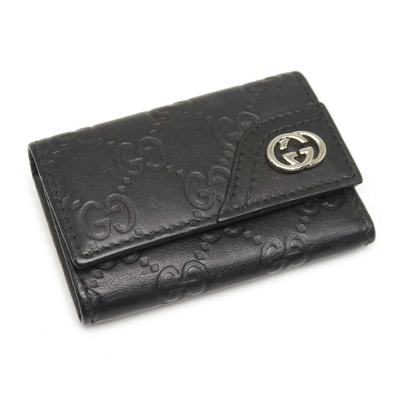 【中古】グッチ GUCCI インターロッキングG レザー キーケース 6連 181680 メンズ【質屋鑑定品】