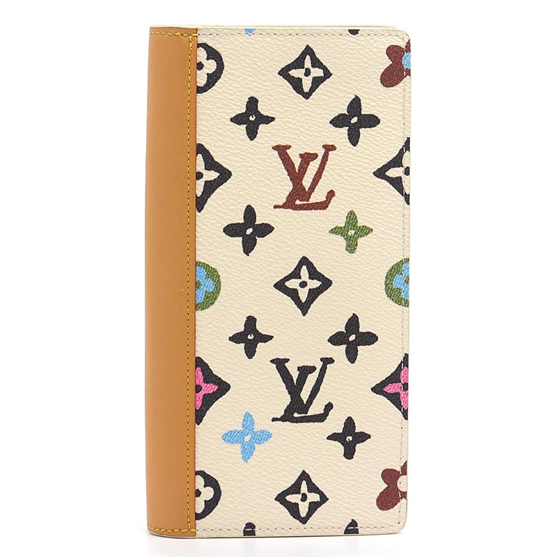 【中古】ルイヴィトン Louis Vuitton LV ポルトフォイユ・ブラザ NM M83335 バニラ モノグラム・クラギー 2つ折り長財布【質屋鑑定品】